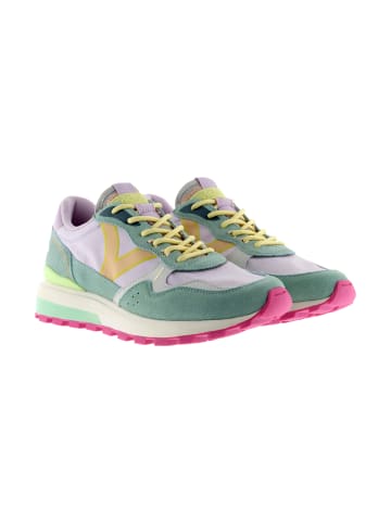 Victoria Niedrige Sneaker aus Leder Violett