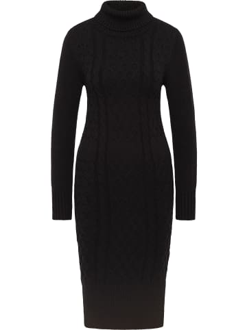 faina Damen Strickkleid in Schwarz