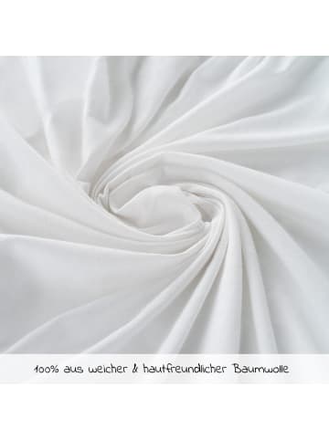 LaLoona Spannbetttuch für kleine Matratzen 40 x 90 in weiss