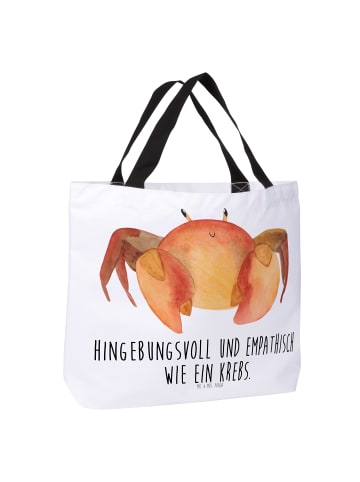 Mr. & Mrs. Panda Tasche Sternzeichen Krebs mit Spruch in Weiß