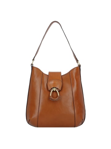 The Bridge Erica Schultertasche Leder 30 cm in cognac