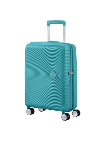 American Tourister Soundbox - 4-Rollen-Kabinentrolley 55 cm erw. (gelb) in turquoise tonic