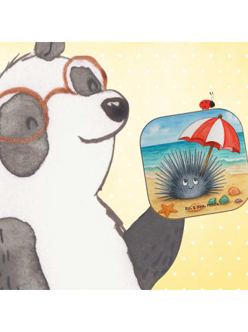 Mr. & Mrs. Panda Untersetzer für Gläser Seeigel Design ohne Spruch in Weiß