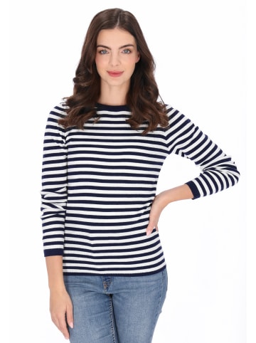 usha BLUE LABEL Women Sweater in navy white