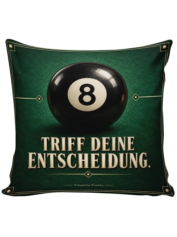 Mr. & Mrs. Panda Kissen Billardkugel elegant Design mit Spruch in Weiß