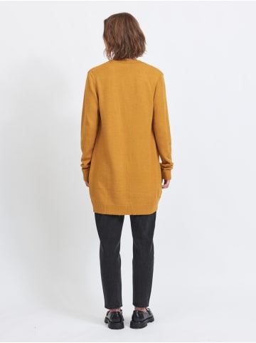 Vila Feinstrick Basic Cardigan Stretch mit Taschen VIRIL in Braun