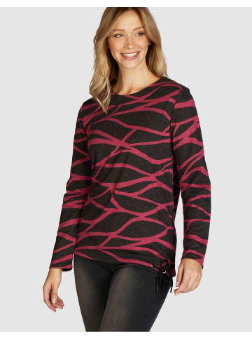 Navigazione Sweatshirt in dk. grau mel./himbeere