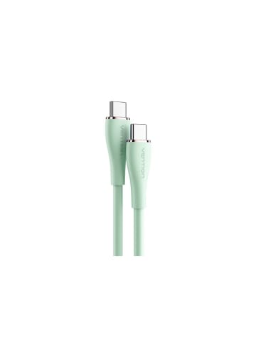 Wisam® Schnell-Ladekabel USB-C 2.0 auf USB-C 1,5m PD 100W Silikon Hellgrün