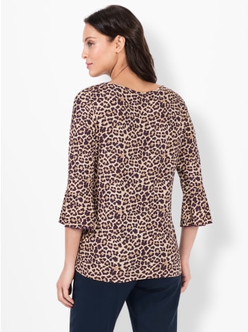 WITT WEIDEN Shirt in aubergine-beige-bedruckt