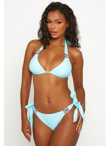 Moda Minx Bikini Top Amour Triangel Top in Hellblau