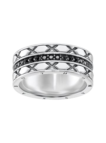 Thomas Sabo Ring "Asiatische Ornamente schwarz" in Silber