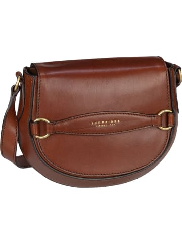 The Bridge Saddle Bag Bettina Crossbody in Brown/Gold