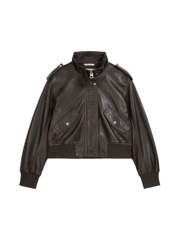 Marc O'Polo Lederblouson regular in dark coffee