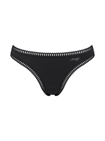 Sloggi String 6er Pack in Schwarz/Rosa