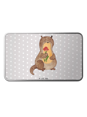 Mr. & Mrs. Panda Geschenkartikel Otter Blumenstrauß ohne Spruch in Grau Pastell