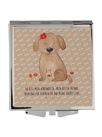 Mr. & Mrs. Panda Reise-Schminkspiegel Hund Dame mit Spruch in Hundeglück