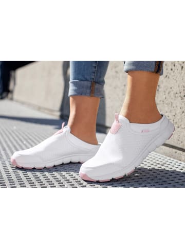 LASCANA Slip-On Sneaker in weiß/rose