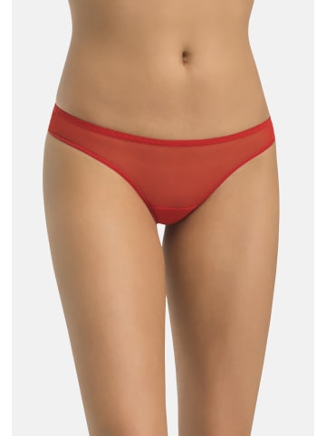 Teyli Brasilianische Slip mit floraler Spitze Lacea in rot