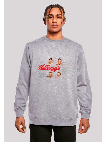 F4NT4STIC Sweatshirt Kellogg's Corn Flakes Cereal Box Children Retro in grau meliert