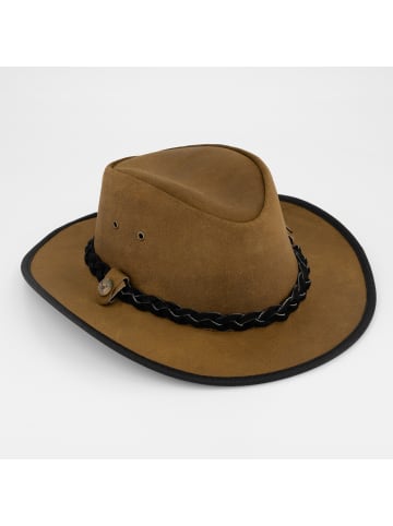 MGO leisure wear Leather Country Hat in Braun