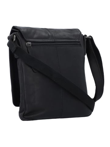 The Chesterfield Brand Wax Pull Up Umhängetasche Leder 22 cm in schwarz