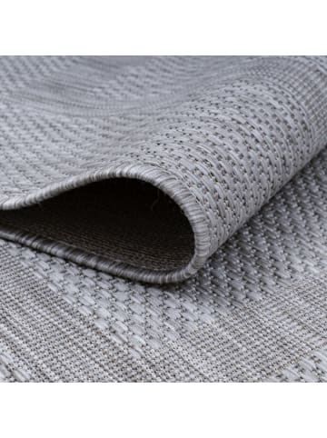 KADIMA DESIGN Teppich Outdoor Waschbar Einfarbig ALSTER Strapazierfähig OEKO-TEX in Silber