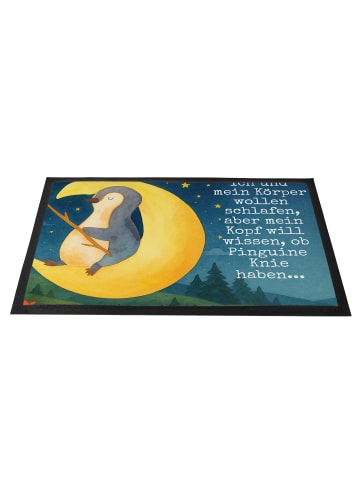 Mr. & Mrs. Panda Schmutzfangmatte Pinguin Mond Design mit Spruch in Weiß