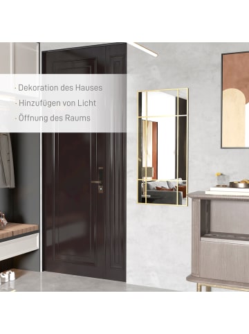 HOMCOM Wandspiegel-110L x 2B x 50H cm-Gold