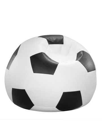 Linke Licardo Sitzball aus Kunstleder in schwarz/weiß