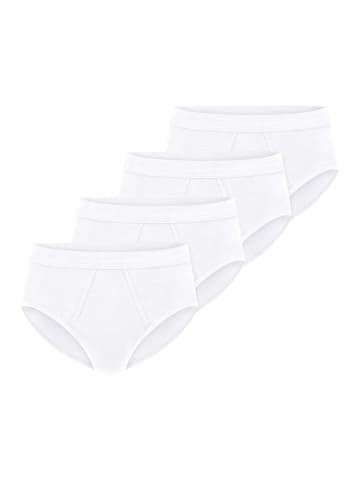 Schiesser Slip / Unterhose Cotton Essentials Feinripp in Weiß