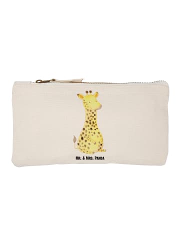 Mr. & Mrs. Panda Schminktasche Giraffe Zufrieden ohne Spruch in Weiß