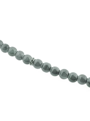 Almina Gebetskette  50 cm Anhänger mit Perlen in Grau