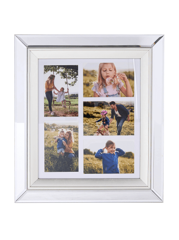 Beliani Fotorahmen MAKENI in Silber/Beige/Messing - (W) 44 x (H) 49 x (L) 2 cm