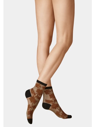Kunert Socken Leaves Fashion in bronze