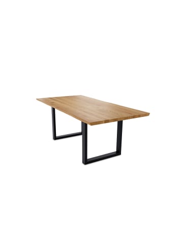 58 aufm Kessel BAUMKANTENTISCH Daisie 4 140x78x90 Massivholztisch Wildeiche geölt