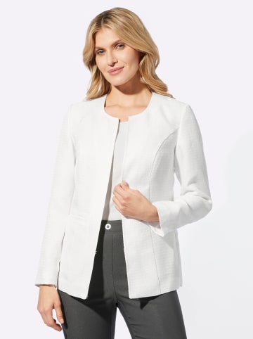 Sieh an! Bouclé-Blazer in weiß