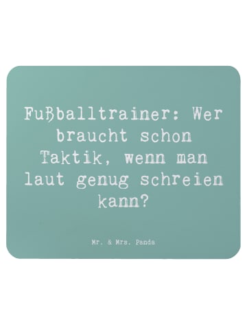 Mr. & Mrs. Panda Maus-Pad Spruch Fußballtrainer Motivation mit S... in Meeresbrise