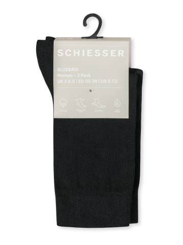 Schiesser Freizeitsocken Bluebird in Schwarz