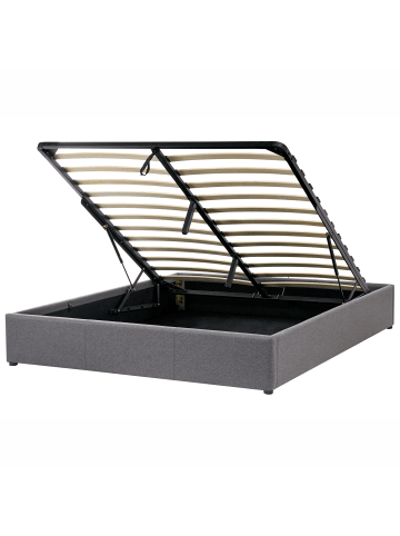 Beliani Doppelbett DINAN in Grau - (W) 167 x (H) 31 x (L) 214 cm