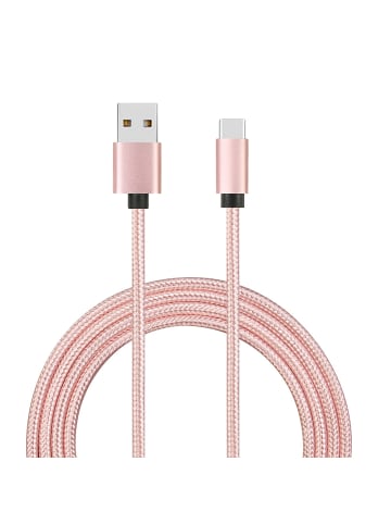 Platyne USB-auf-USB-C-Kabel 1 Meter in Rosa