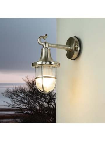 Licht-Erlebnisse Außen Wandlampe (B)11.5 x (H)25 cm in Nickel matt