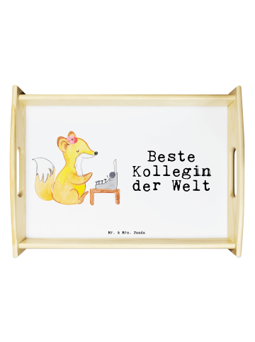 Mr. & Mrs. Panda Küchentablett Fuchs Beste Kollegin der Welt mit... in Weiß