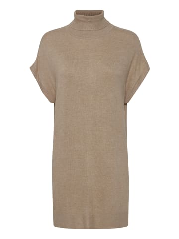 b.young Kurzarmpullover BYMMPIMBA1 PONCHO - 20811920  Kurzarmpullover mit Rollkragen in sand