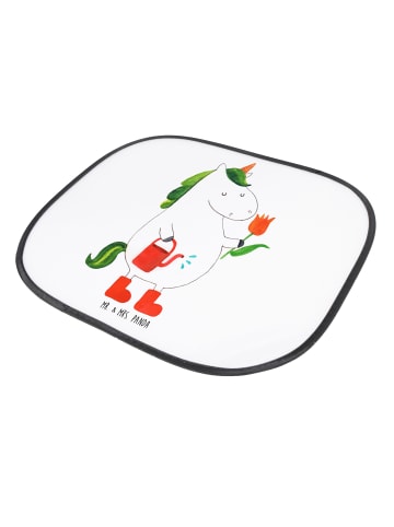 Mr. & Mrs. Panda Sonnenschutz Auto Einhorn Gärtner ohne Spruch in Weiß