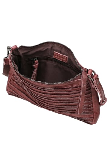 FREDs BRUDER Riffel Crossbag - Umhängetasche 27 cm (toffee) in barolo red