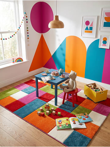 KADIMA DESIGN Teppich Kinderzimmer Kinder-Motiv Kinderzimmer pflegeleicht Motiv in Mehrfarbig