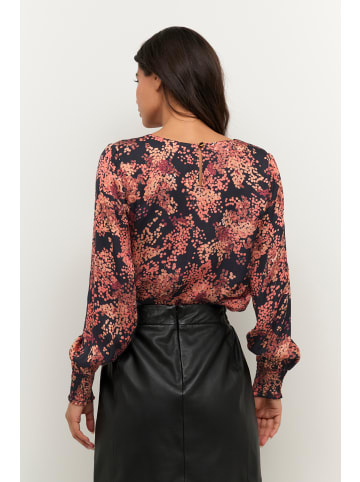 Kaffe Langarm-Bluse BPjanette Regular fit in Black / Red Tones Berry