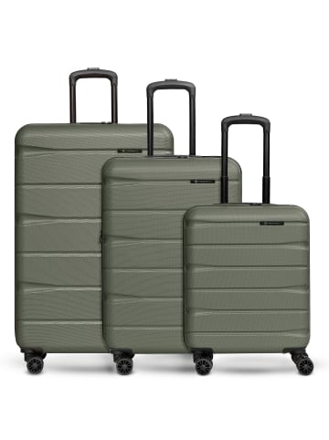 Franky Munich 4.0 4 Rollen Kofferset 3-teilig mit Dehnfalte in olive dull