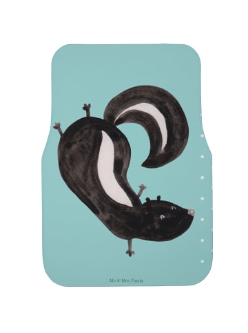 Mr. & Mrs. Panda Automatte Stinktier Handstand ohne Spruch in Türkis Pastell