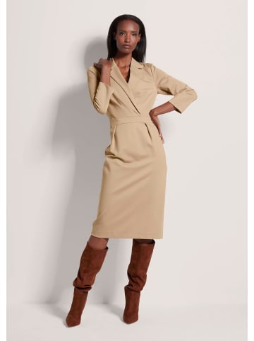 MADELEINE Kleid in Wickel-Optik in caramel